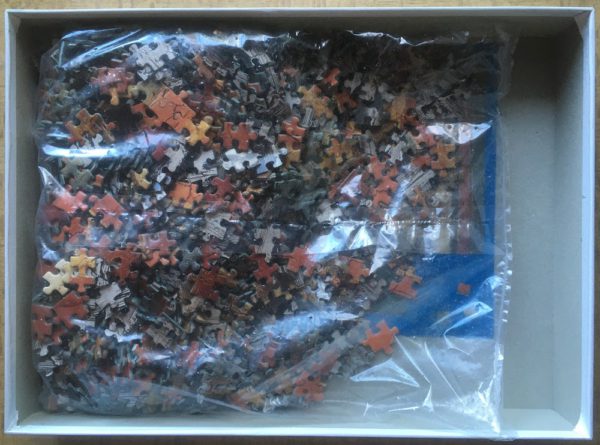 Image of the puzzle 1200, Museum Am Dom, Dame mit dem Schmuckkasten, Sealed Bag, Picture of the bag