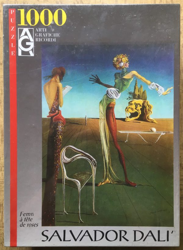 Image of the puzzle 1000, Ricordi, Woman with a Head of Roses, by Salvador DalÃ, Factory Sealed, Picture of the box