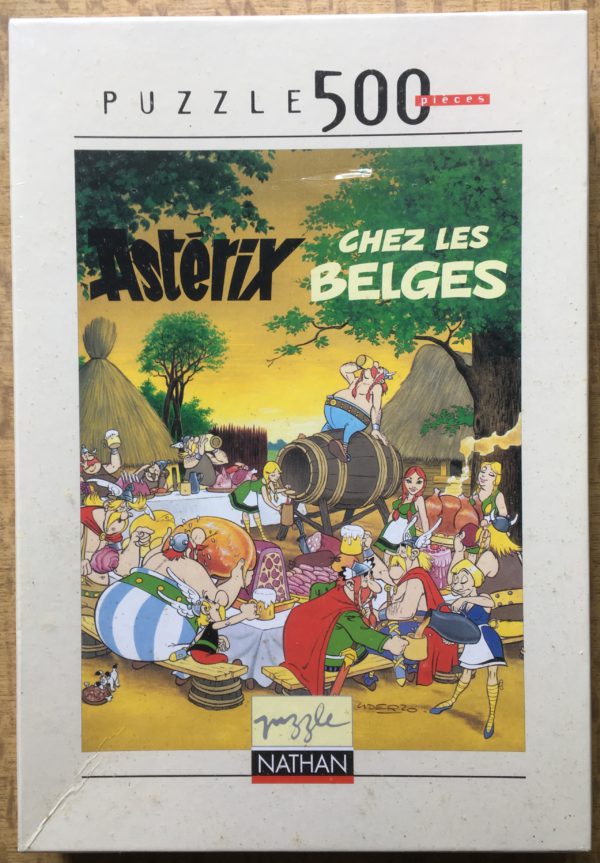 Image of the puzzle 500, Nathan, Astérix chez les Belges, by Goscinny & Uderzo, Factory Sealed, Picture of the box