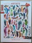 Image of the puzzle 1000, Nathan, Aquarelles de Plumes, Factory Sealed, Picture of the box