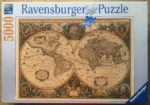 Image of the puzzle 5000, Ravensburger, Antique World Map, by Henricus Hondius, Factory Sealed, Picture of the box