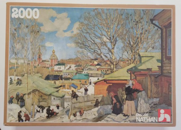 Image of the puzzle 2000, Nathan, Spring in Leningrad, by by Konstantin Yuon, Sealed Bag, Picture of the box