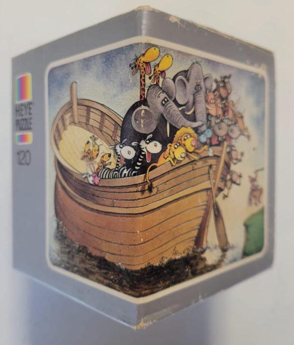 Image of the puzzle 120, Heye, Bye Bye Noah!, by Loup, Complete, Picture of the box