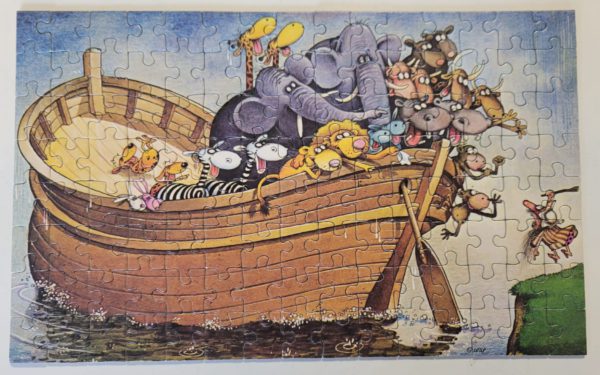 Image of the puzzle 120, Heye, Bye Bye Noah!, by Loup, Complete, Picture of the pu``le