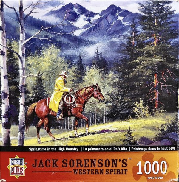 Image of the puzzle 1000, Master Pieces, Springtime in the High Country, by Sorenson, Complete, Picture of the Box