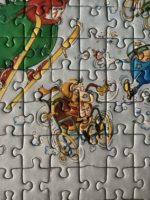 Image of the puzzle 1500, Heye, Dragons' Motocross, Marino Degano, Complete, Detail of the puzzle