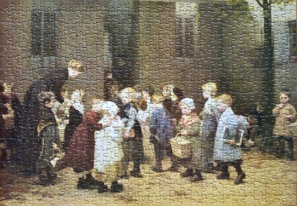 Image of the puzzle 500, Falcon, Return to School, by Geoffroy, Complete, Picture of the Puzzle