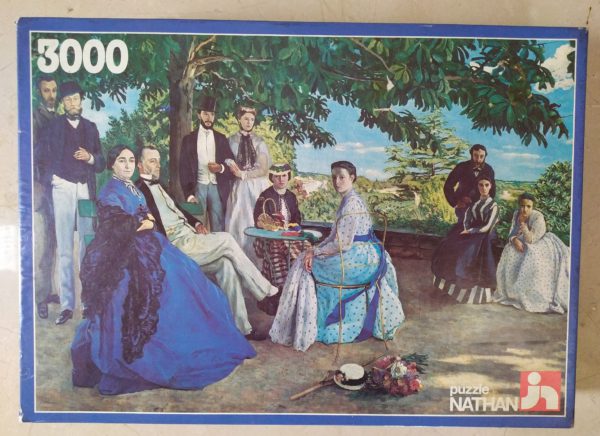 Image of the puzzle 3000, Nathan, Family Reunion, by Frédéric Bazille, Sealed Bag, Picture of the box
