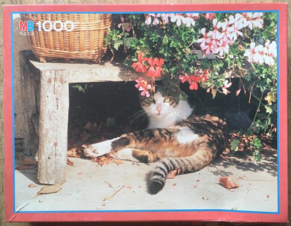 Image of the puzzle 1000, MB, Cat Sunbathing, by  Frédéric Rolland, Complete, Picture of the box