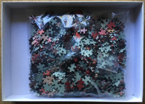 Image of the puzzle 1000, Nathan, Autopompe Delahaye 1930, by Francis Reyes, Complete, Picture of the bag