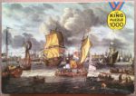 Image of the puzzle 1000, King, Shipping on the IJ in Amsterdam, by Abraham Storck, Picture of the box