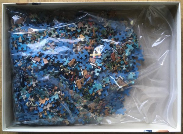 Image of the puzzle 1000, Ravensburger, Mysterious Atlantis, Complete, Picture of the bag