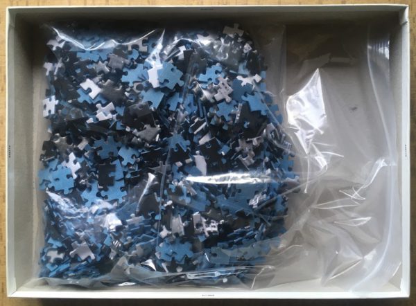 Image of the puzzle 1000, Nathan, New York Script, by Bob Bobby, Complete, Picture of the bag