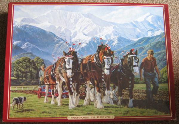 Image of the puzzle 3000, Waddingtons, Ploughing, by Peter Moranth, Sealed Bag, Picture of the box