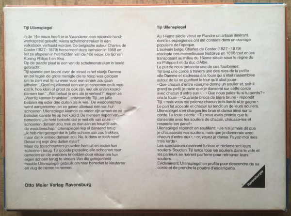 Image of the puzzle 280, Ravensburger, Tijl Uilenspiegel, Complete, Picture of the back