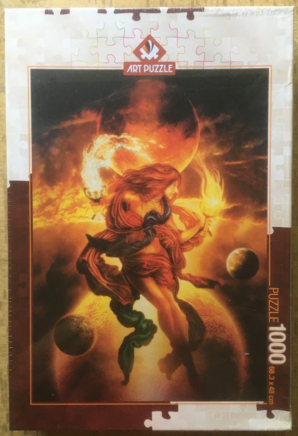 Image of the puzzle 1000, Art Puzzle, Water and Fire, by Ciro Marchetti, Factory Sealed, Picture of the box