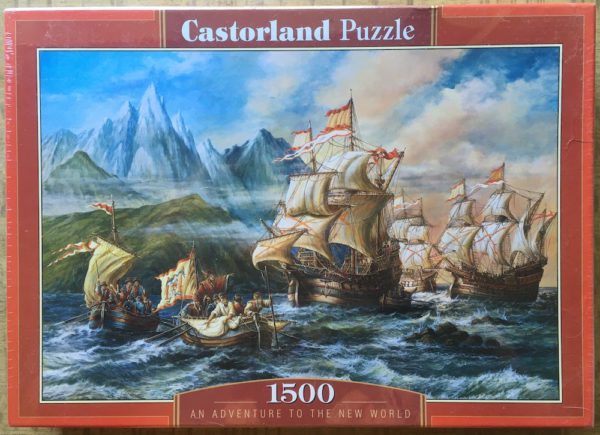 Image of the puzzle 1500, Castorland, An Adventure to the New World, Factory Sealed, Picture of the box