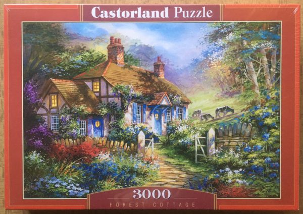 Image of the puzzle 3000, Castorland, Forest Cottage, Factory Sealed, Picture of the box