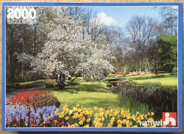 Image of the puzzle 2000, Nathan, Spring Blossoms, by Gontscharoff, Sealed Bag, Picture of the box