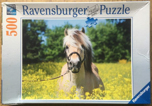 Image of the puzzle 500, Ravensburger, White Horse, Complete, Picture of the box