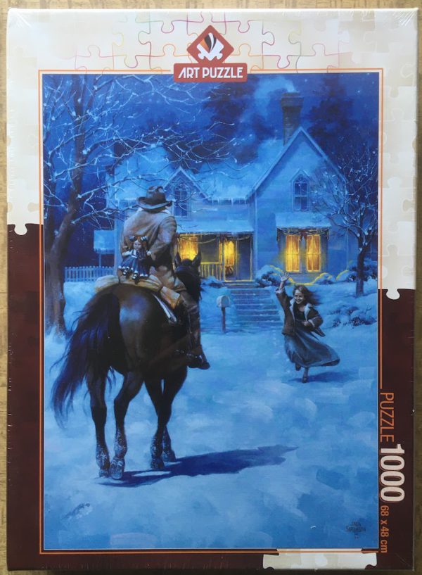 Image of the puzzle 1000, Art Puzzle, The Homecoming, by Jack Sorenson, Factory Sealed, Picture of the box