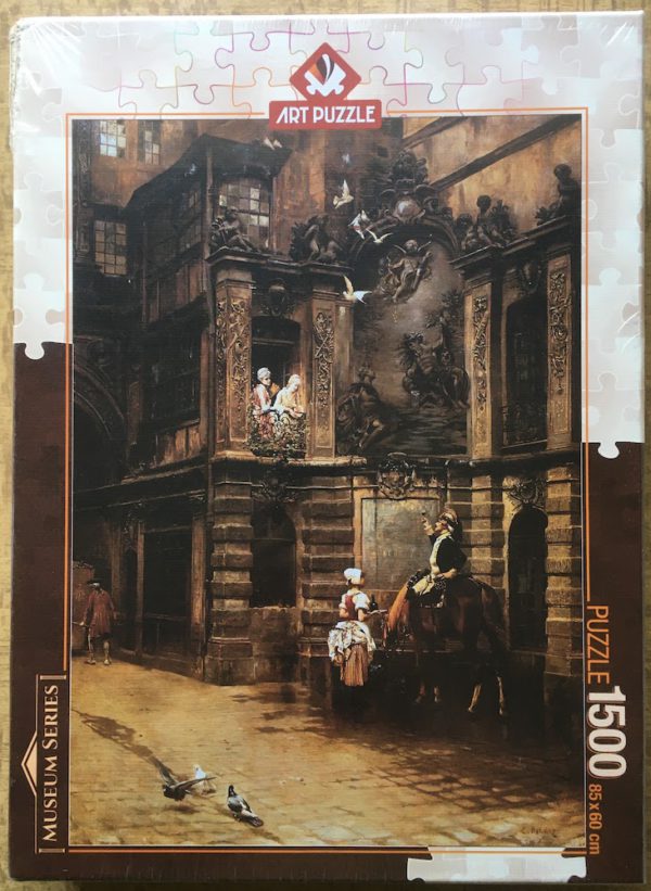 Image of the puzzle 1500, Art Puzzle, Cheers to Love, by Charles Delort, Factory Sealed, Picture of the box