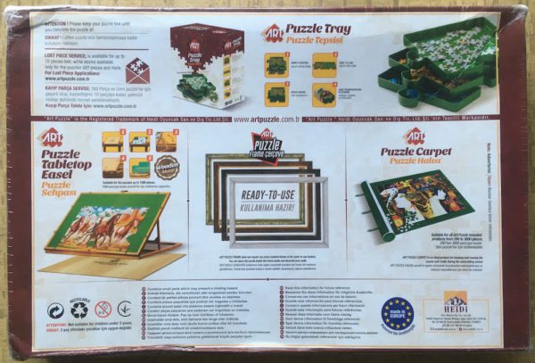 Image of the puzzle 1000, Art Puzzle, Earth Song, by Schim Schimmel, Factory Sealed, Picture of the back