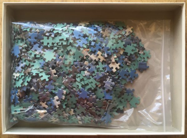 Image of the puzzle 1000, Ravensburger, On Horseback, by Tony Stone, Complete, Picture of the bag