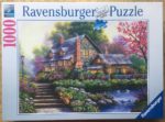 Image of the puzzle 1000, Ravensburger, Romantic Cottage, by Arturo Zárraga, Factory Sealed, Picture of the box