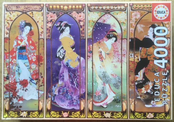 Image of the puzzle 4000, Educa, Japanese Collage, by Haruyo Morita, Factory Sealed, Picture of the box