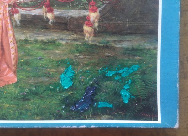 Image of the puzzle 1000, Falcon, A Secret Liaison, by Frédéric Soulacroix, Complete, Detail of the box