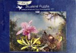 Image of the puzzle 1000, Bluebird, Cattleya Orchid and Three Hummingbirds, by Heade, Factory Sealed, Picture of the Box