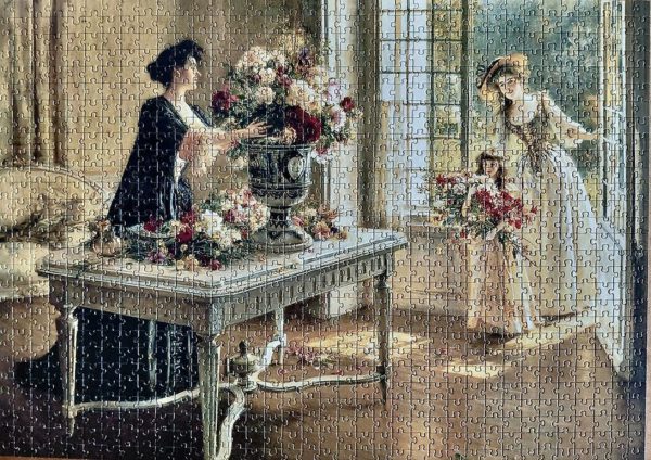 Image of the puzzle 1000, Ravensburger, Fresh from the Garden, Albert Lynch, Complete, Image of the completed puzzle