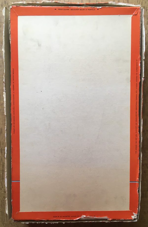 Image of the puzzle 2000, Orli, The Parca and the Angel of Death, by Gustave Moreau, Complete, Picture of the back