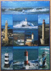 Image of the puzzle 1000, Ravensburger, Lighthouses in Brittany, by Philip and Guillaume Plisson, Complete, Picture of the puzzle