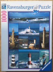 Image of the puzzle 1000, Ravensburger, Lighthouses in Brittany, by Philip and Guillaume Plisson, Complete, Picture of the box