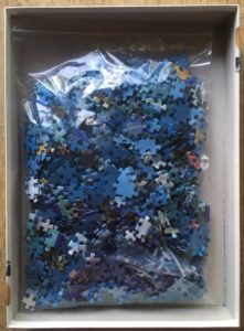 Image of the puzzle 1000, Ravensburger, Lighthouses in Brittany, by Philip and Guillaume Plisson, Complete, Picture of the bag