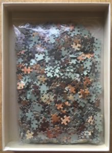 Image of the puzzle 1000, Ravensburger, Portrait of a Girl, by Renoir, Complete, Picture of the bag