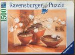 Image of the puzzle 1500, Ravensburger, White Magnolia, by Clauida Ancilotti, Complete, Picture of the box