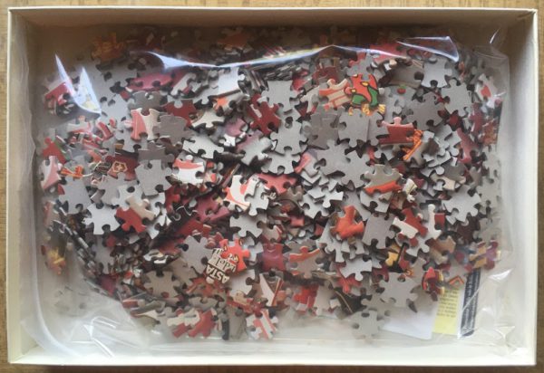 Image of the puzzle 750, Clementoni, Red, Guido Cecere, Complete, Picture of the bag