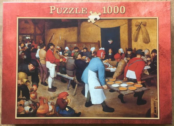 Image of the puzzle 1000, Bookmark Verlag, The Peasant Wedding, by Pieter Bruegel the Elder, Complete, Picture of the box