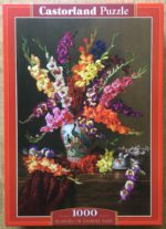 Image of the puzzle 1000, Castorland, Gladioli in Chinese Vase, Sealed Bag, Picture of the box