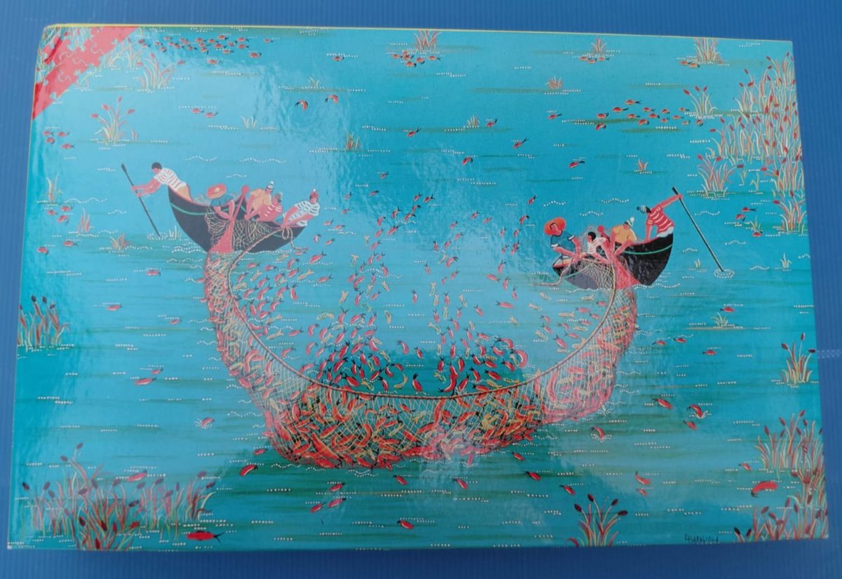 Image of the puzzle 1000, Kosmos, Pesca, by Emilia Baragiola, Factory Sealed, Picture of the box