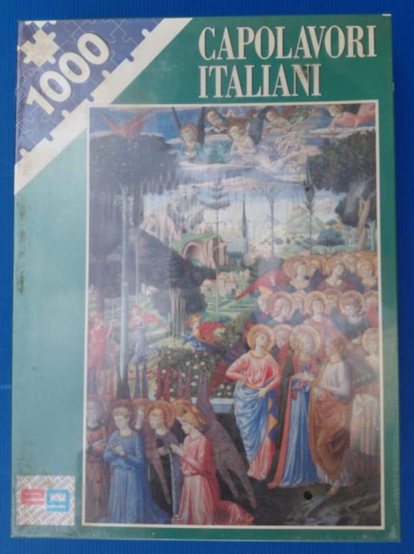 Image of the puzzle 1000, Editrice Giochi, Angels in Adoration, by Benozzo Gozzoli, Picture of the box