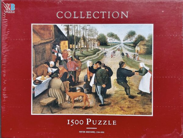 Image of the puzzle 1500, MB, Village Dance, by Pieter Brueghel the Younger, Factory Sealed, Picture of the Box