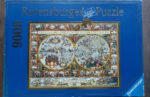 Image of the puzzle 9000, Ravensburger, Big World Map 1611, by Pieter van den Keere, Sealed Bag, Picture of the box