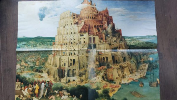Image of the puzzle 9000, Ravensburger, The Tower of Babel, by Pieter Bruegel the Elder, Sealed Bag, Picture of the poster