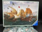 Image of the puzzle 3000, Ravensburger, Against the Spanish Armada, by Aert Anthonisz, Sealed Bag, Picture of the Box