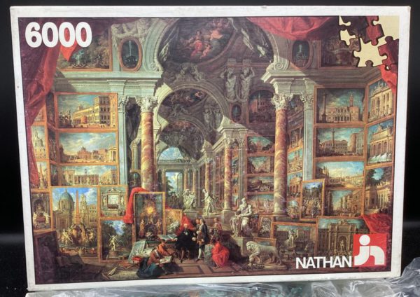 Image of the puzzle 6000, Nathan, Picture Gallery, Panini, Sealed Bag, Picture of the box
