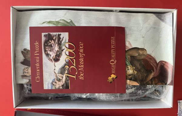 Image of the puzzle 13200, Clementoni, The Creation of Adam, Michelangelo, Sealed Bag, Picture of the contents